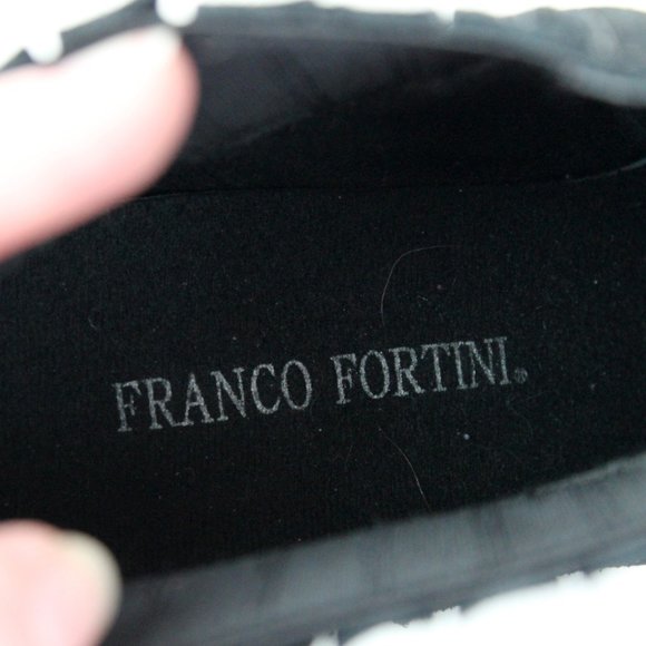 Franco Fortini Black Suede Chesney Western Heeled Ankle Boots size 8 - Picture 8 of 11